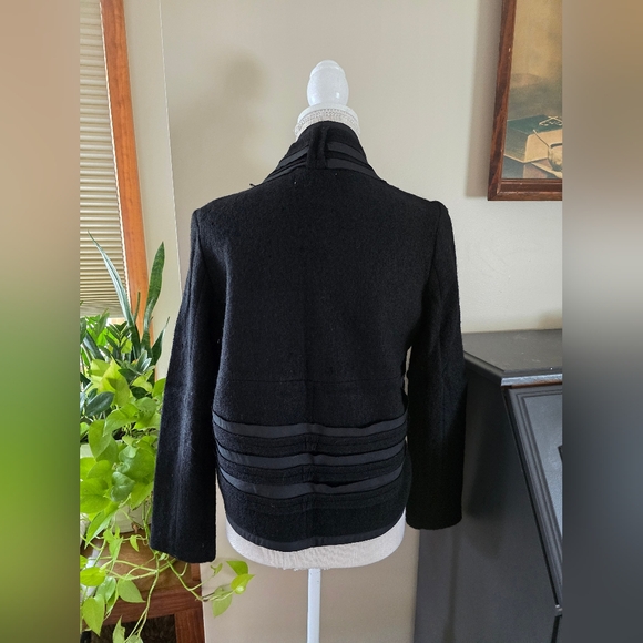 Nikki Valenti Black Wool Blazer Coat Jacket Dressy Size Small PS petite NWT $128 - Picture 4 of 12